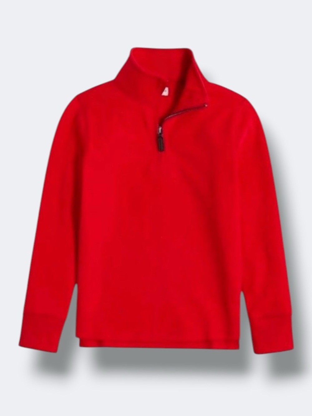 Crewcuts Half Zip Boys 10 Red Cotton Pullover Mock Neck Long Sleeve